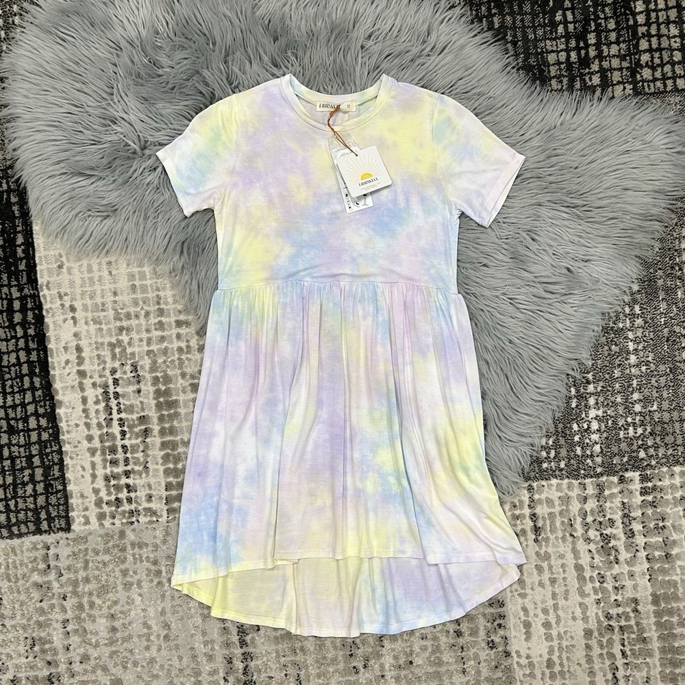 Fairwell Girls Yellow Pastel Casita Bamboo Dress Size 12Y NWT
